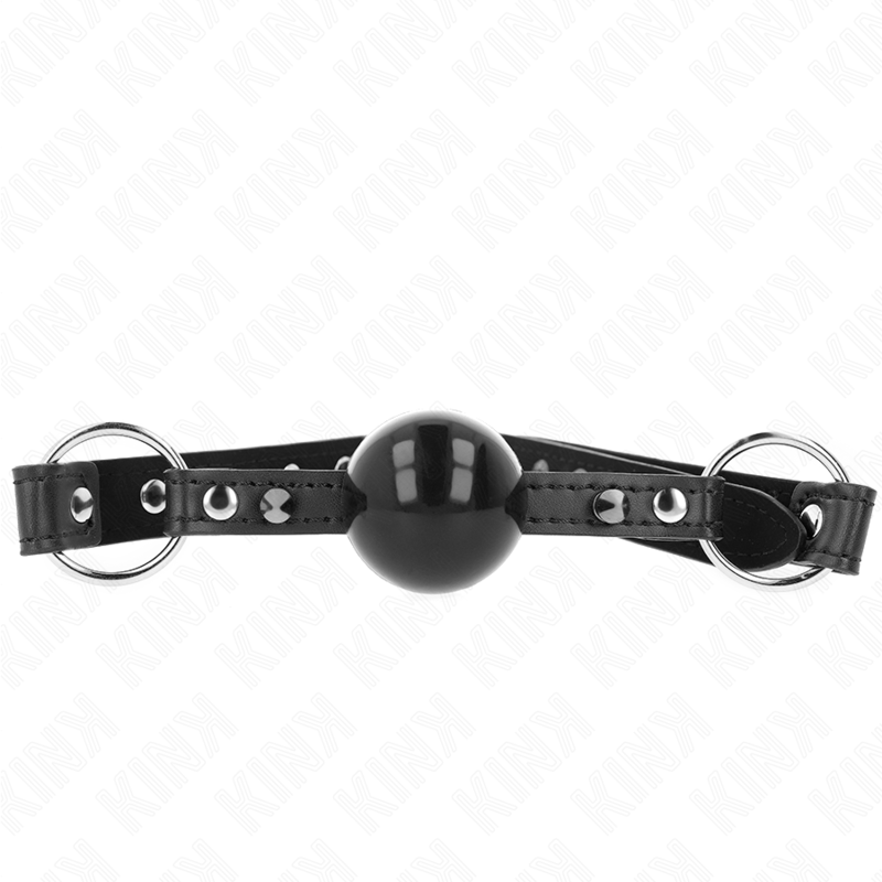 Bâillon balle en silicone avec pointe rivet et snap lock 4 cm — KINK COLLAR & GAG
