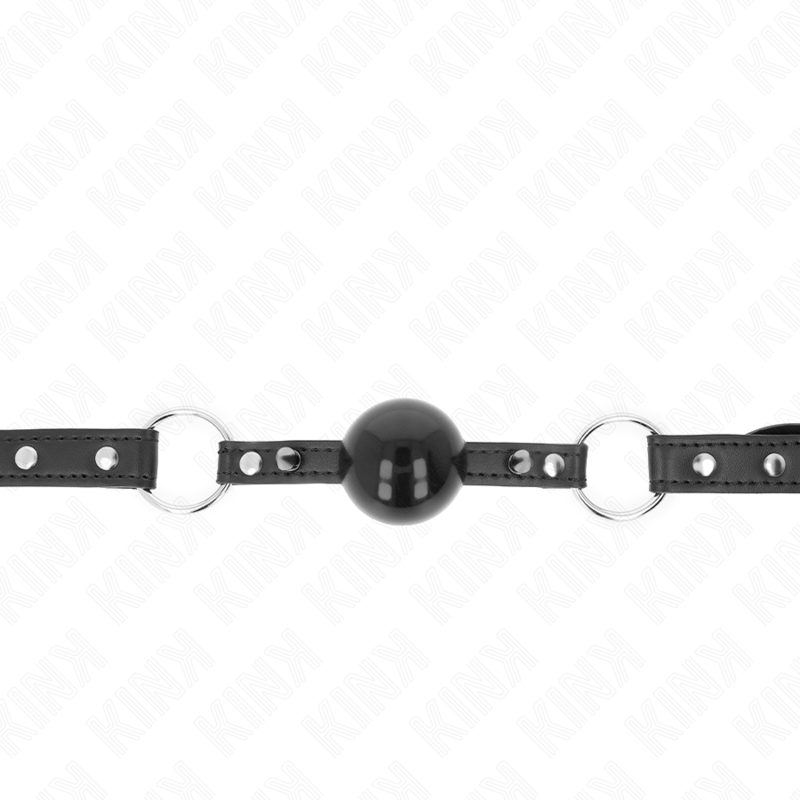 Bâillon balle en silicone avec pointe rivet et snap lock 4 cm — KINK COLLAR & GAG