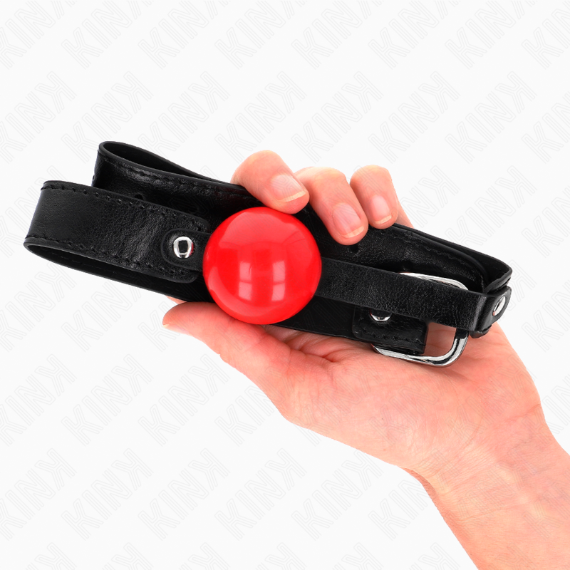 Balle de gag souple en TPE 4 cm avec sangle réglable — KINK COLLAR & GAG