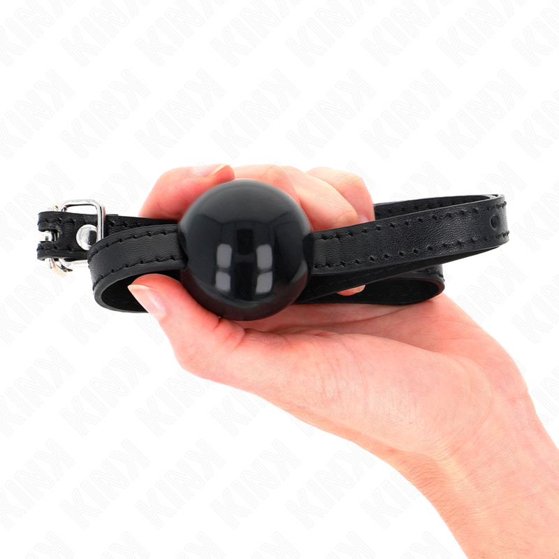 Bague de silence à boule pleine noire 4 cm — KINK COLLAR & GAG