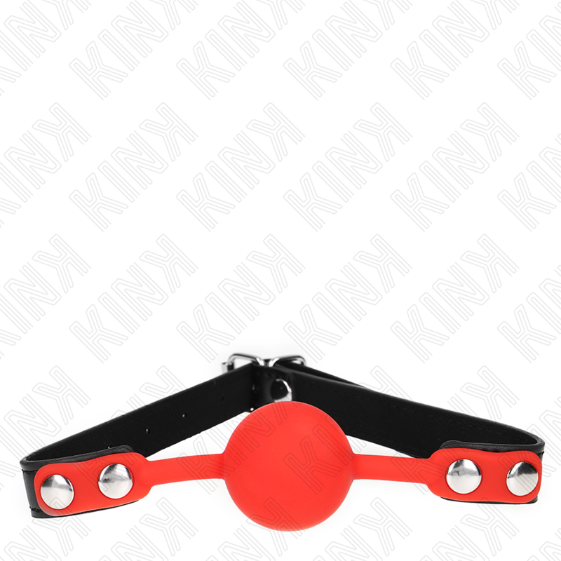 Bague de silence boule silicone rouge 4 cm — KINK COLLAR & GAG