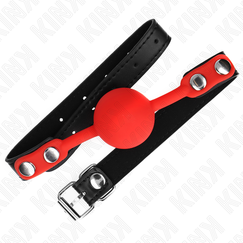 Bague de silence boule silicone rouge 4 cm — KINK COLLAR & GAG