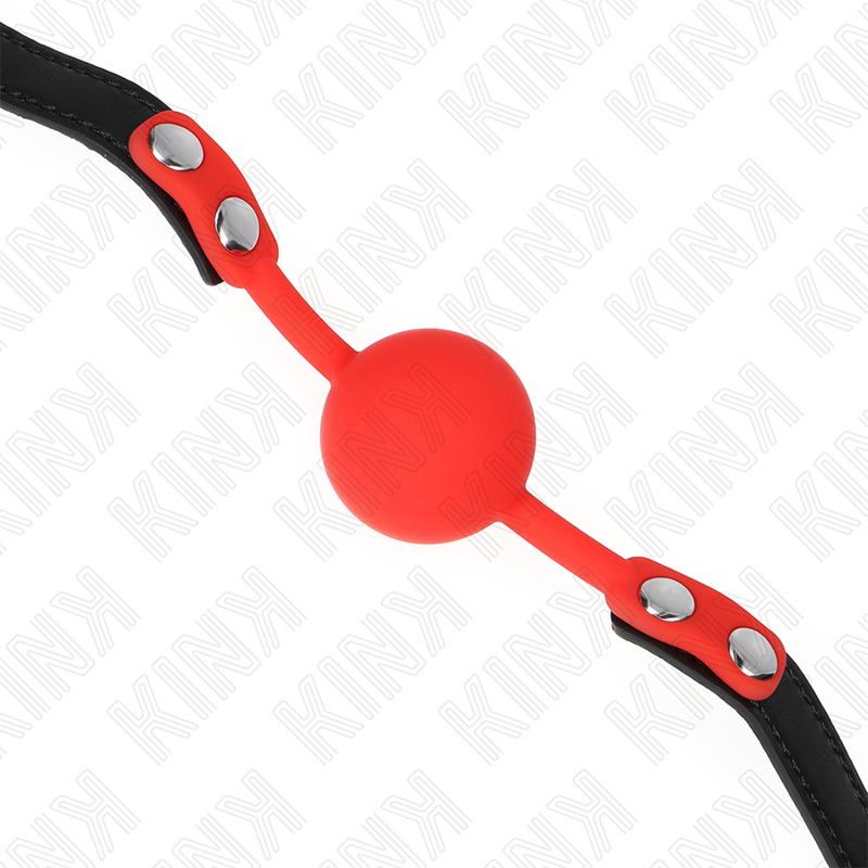 Bague de silence boule silicone rouge 4 cm — KINK COLLAR & GAG
