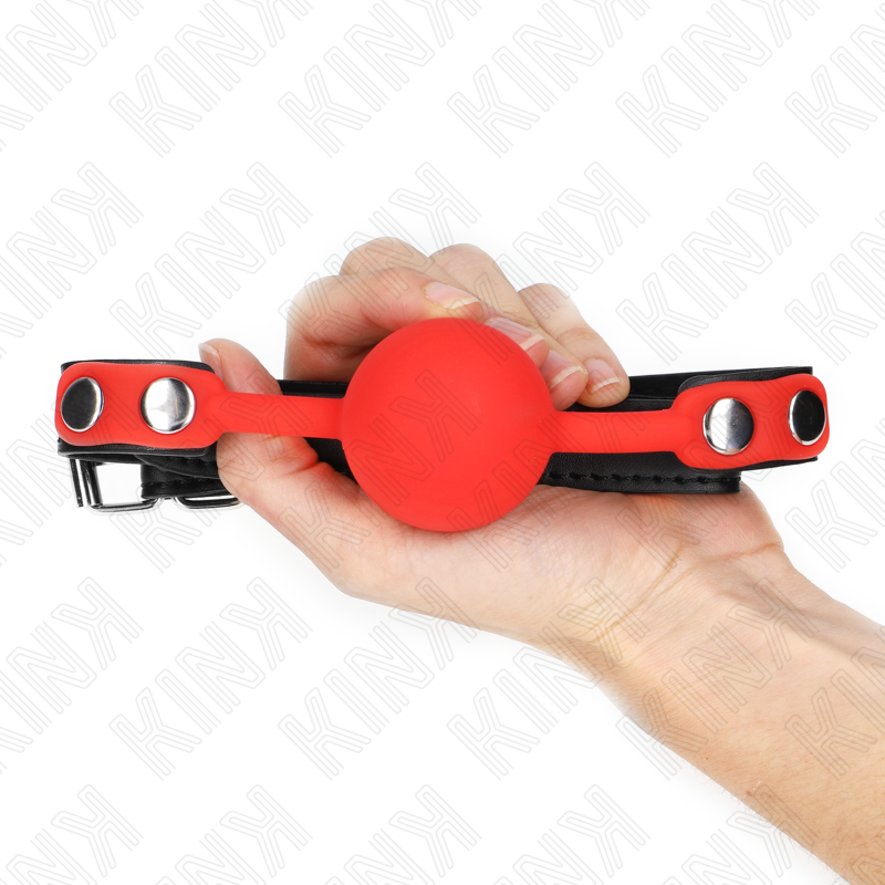 Bague de silence boule silicone rouge 4 cm — KINK COLLAR & GAG