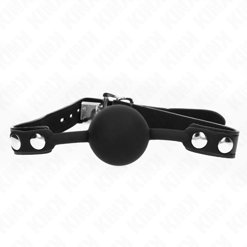 Gag boule silicone avec serrure et pochette — KINK COLLAR & GAG