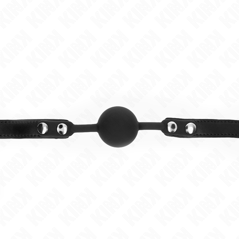 Gag boule silicone avec serrure et pochette — KINK COLLAR & GAG