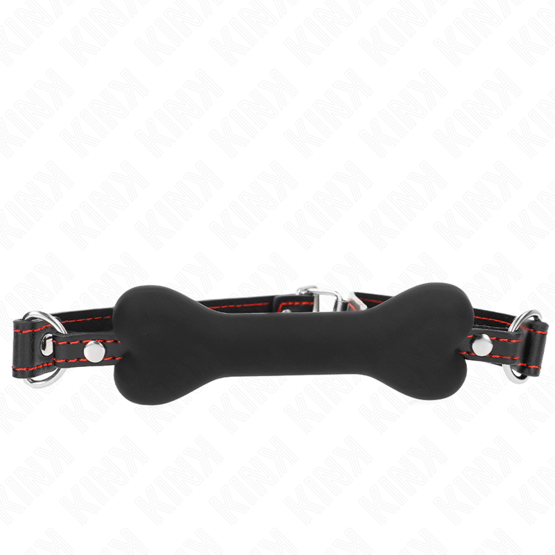 Bit gag réglable noir en silicone — KINK COLLAR & GAG