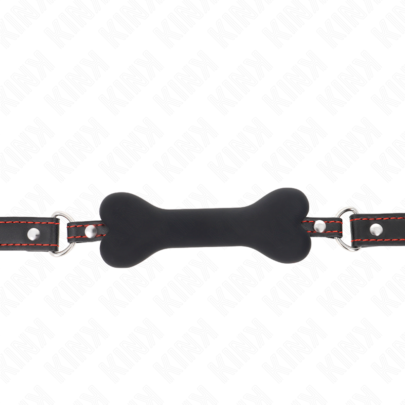 Bit gag réglable noir en silicone — KINK COLLAR & GAG
