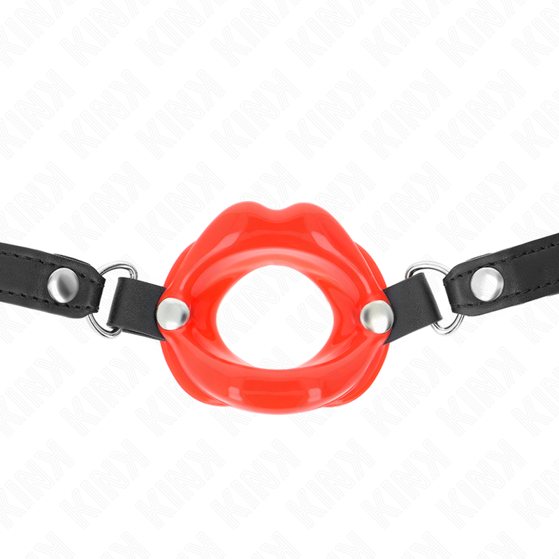 Bâton de bouche en cuir rouge réglable — KINK COLLAR & GAG
