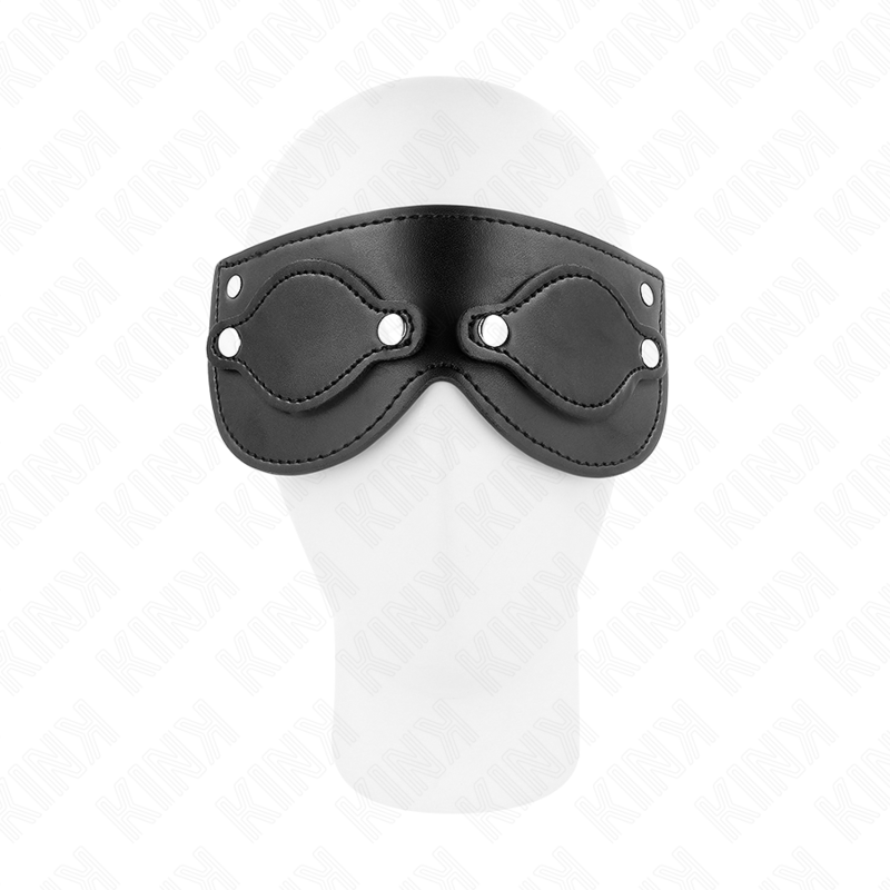 Masque en cuirette avec cache-yeux détachable — KINK MASKED ALLURE