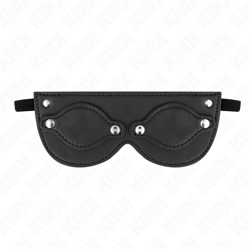 Masque en cuirette avec cache-yeux détachable — KINK MASKED ALLURE