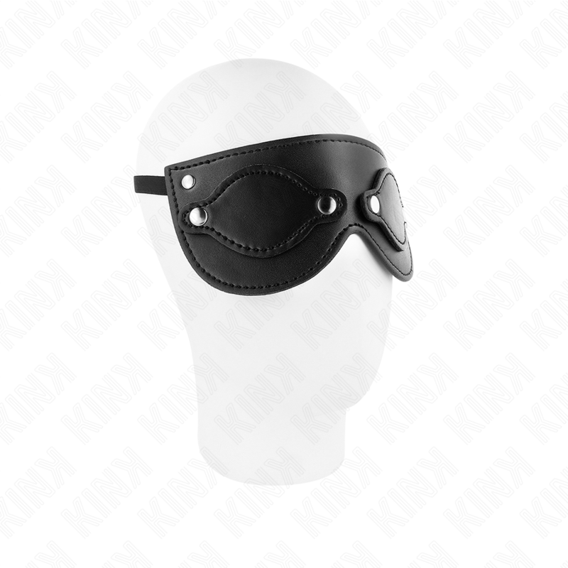 Masque en cuirette avec cache-yeux détachable — KINK MASKED ALLURE