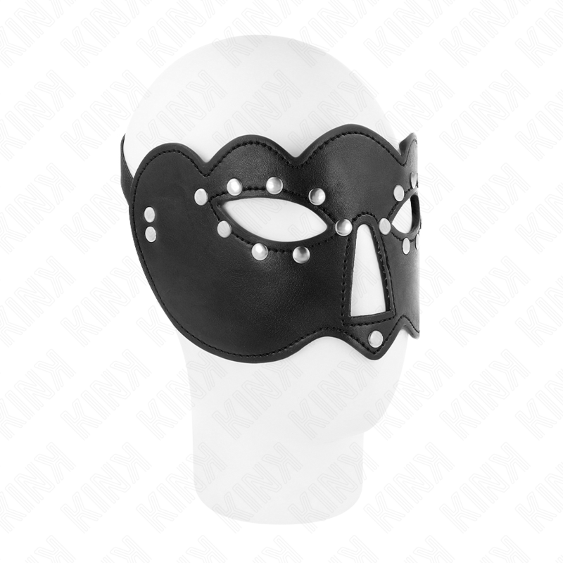 Masque de mystère en satin et dentelle — KINK MASKED ALLURE