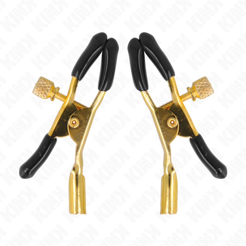 Pinces à téton dorées téléphone 6 cm — KINK NIPPLE GRIP
