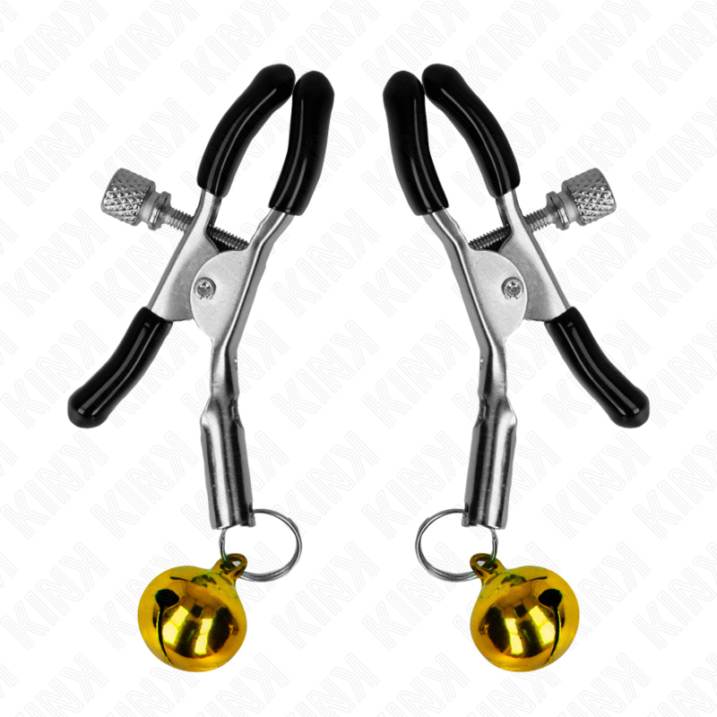Pince à mamelon cloche dorée 6 cm — KINK NIPPLE GRIP