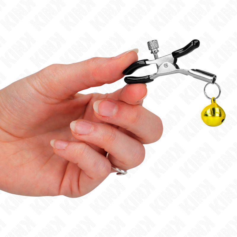 Pince à mamelon cloche dorée 6 cm — KINK NIPPLE GRIP