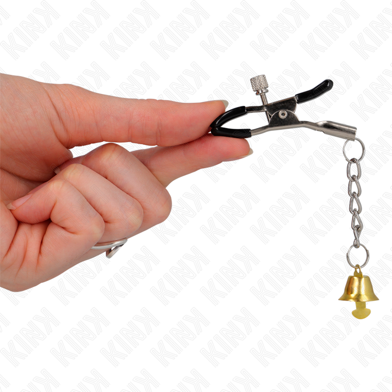 Pinces à mamelons pendentif cloche doré 6 cm — KINK NIPPLE GRIP