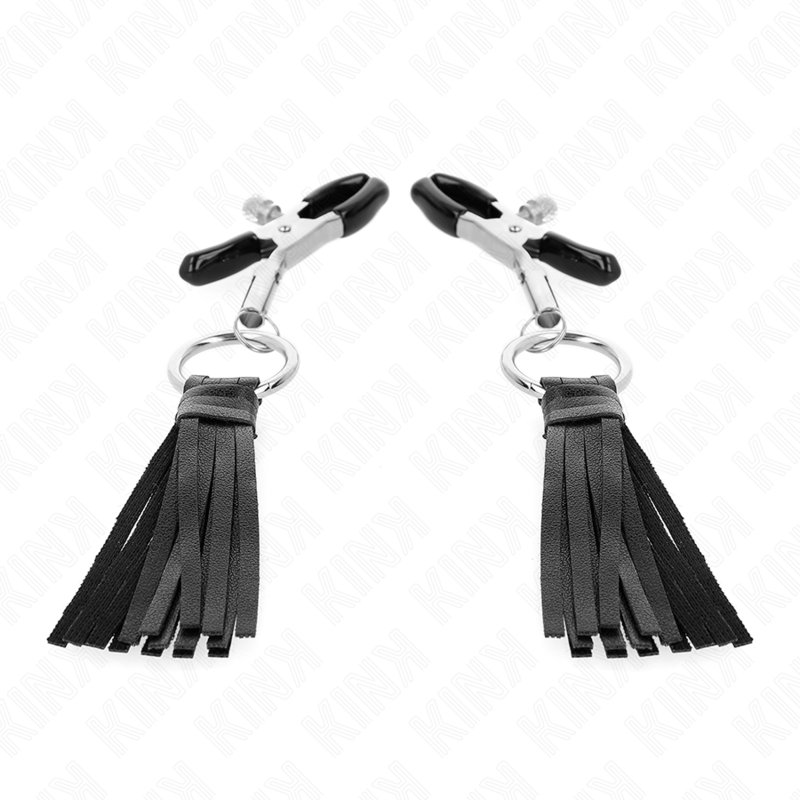 Pinces à tétons à pampons en suédine 6 cm — KINK NIPPLE GRIP