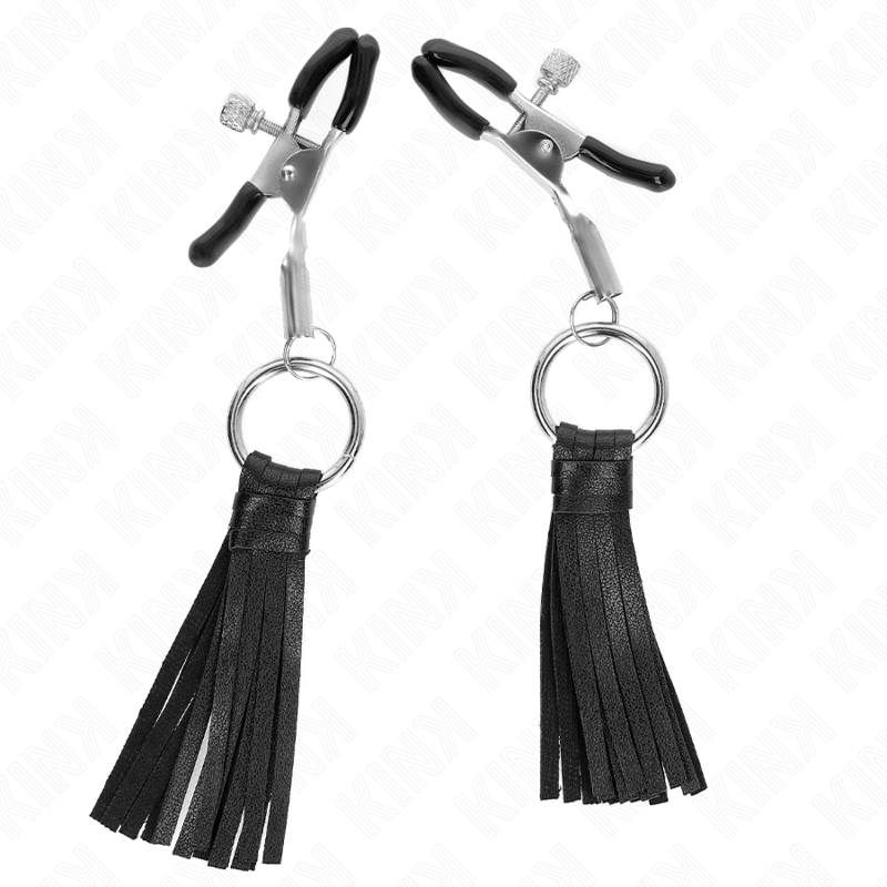 Pinces à tétons à pampons en suédine 6 cm — KINK NIPPLE GRIP