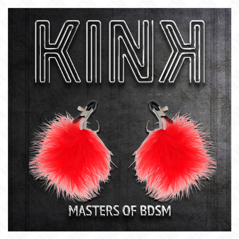 Pince à menton à plume rouge 7 cm — KINK NIPPLE GRIP