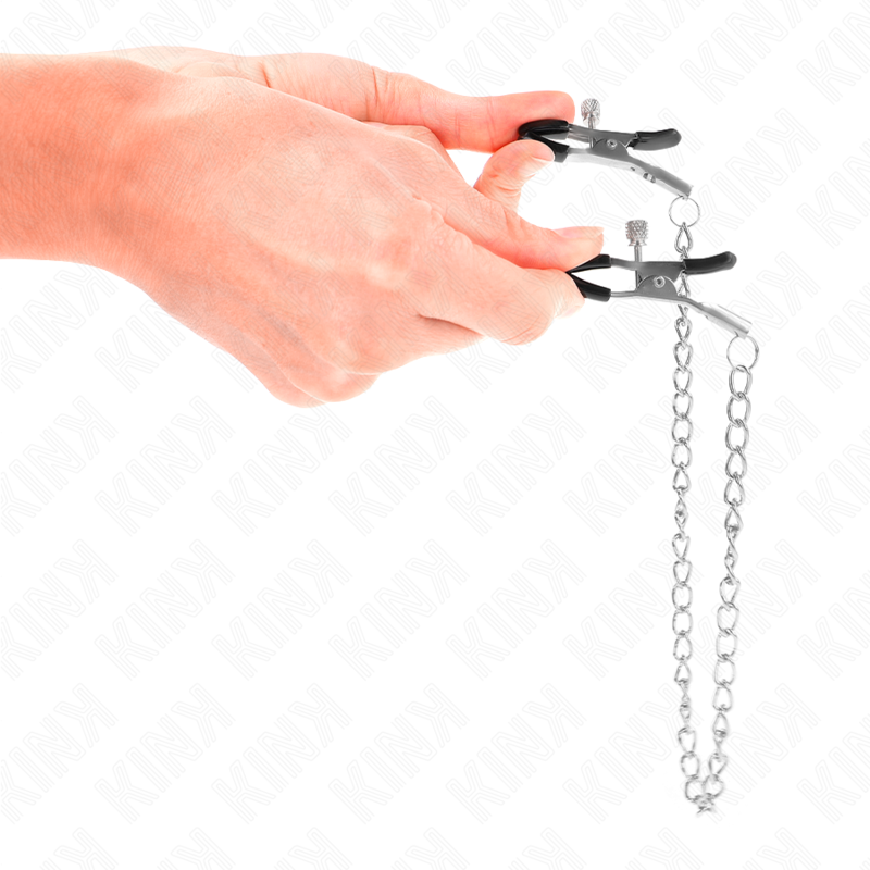 Pinces à tétons à chaîne fine 30 cm — KINK NIPPLE GRIP