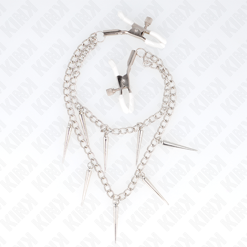 Pinces à mamelon avec chaîne à pointes réglable 30 cm — KINK NIPPLE GRIP