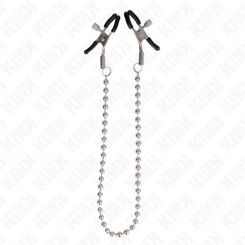 Pinces à tétons avec chaîne de billes 30 cm — KINK NIPPLE GRIP