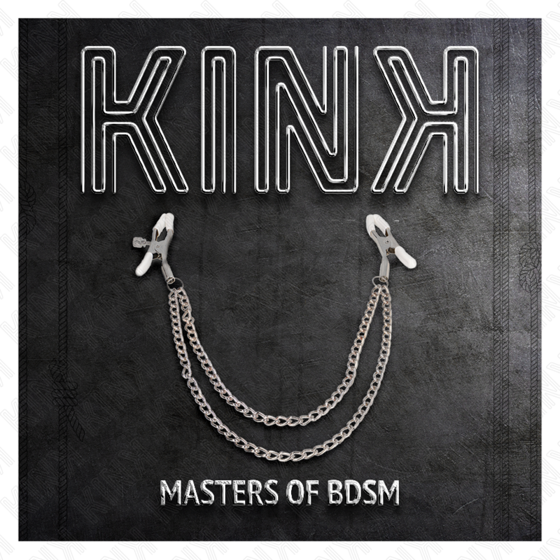 Pinces à mamelons à chaînes fines argent — KINK NIPPLE GRIP