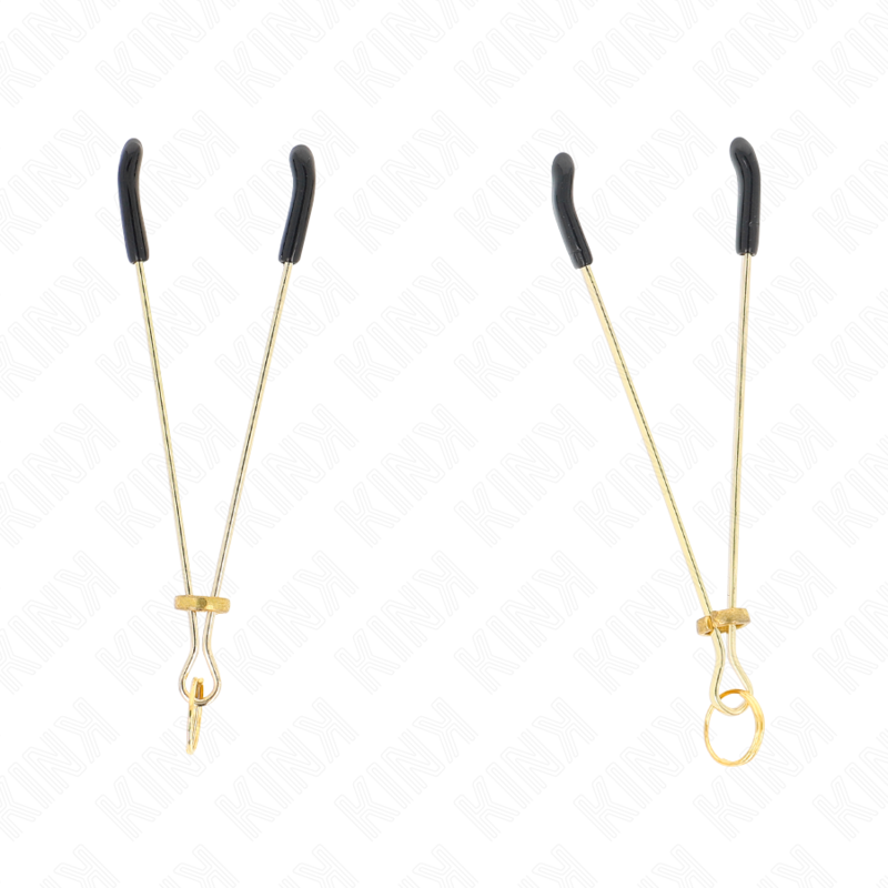 Pinces à téton fines dorées 7 cm — KINK NIPPLE GRIP