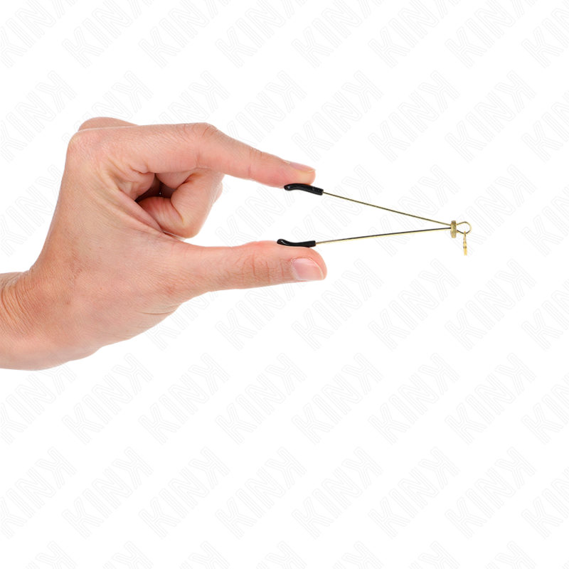Pinces à téton fines dorées 7 cm — KINK NIPPLE GRIP