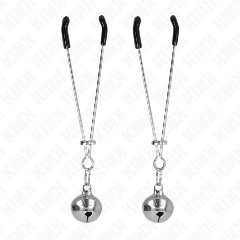 Pinces à mamelon réglables fines à cloche argentée — KINK NIPPLE GRIP