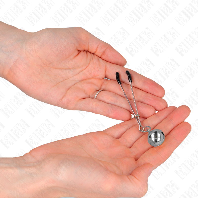 Pinces à mamelon réglables fines à cloche argentée — KINK NIPPLE GRIP