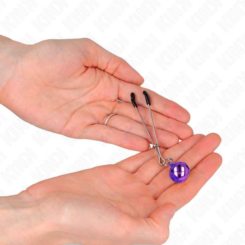 Pinces fines à cloche violet 7 cm — KINK NIPPLE GRIP