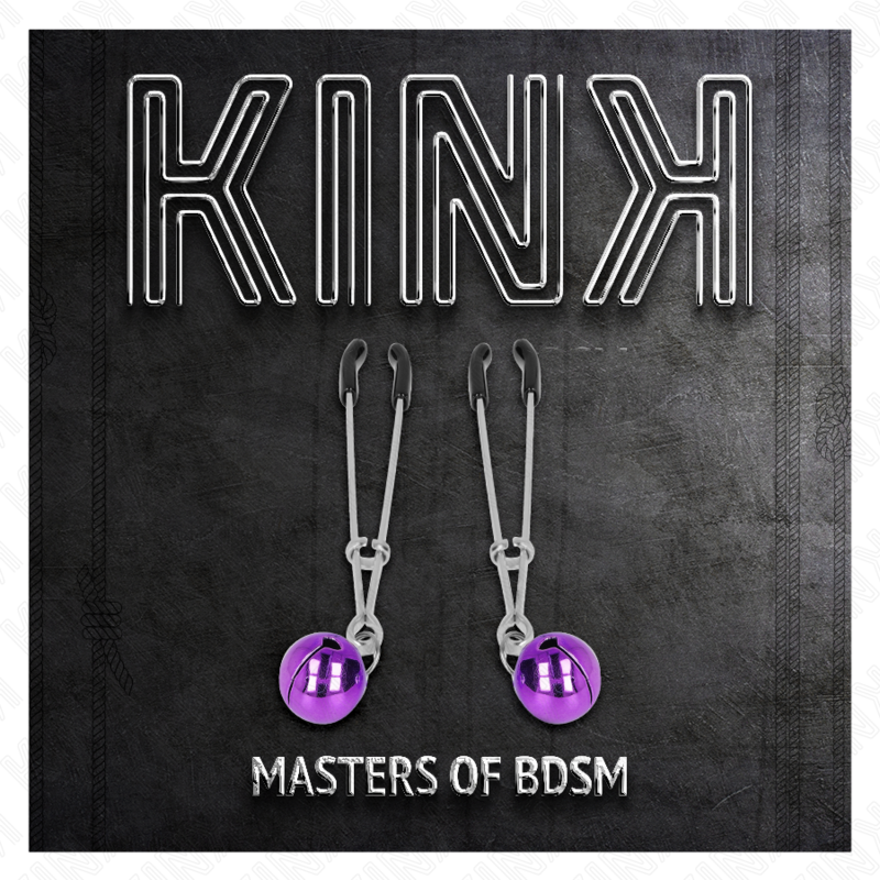 Pinces fines à cloche violet 7 cm — KINK NIPPLE GRIP