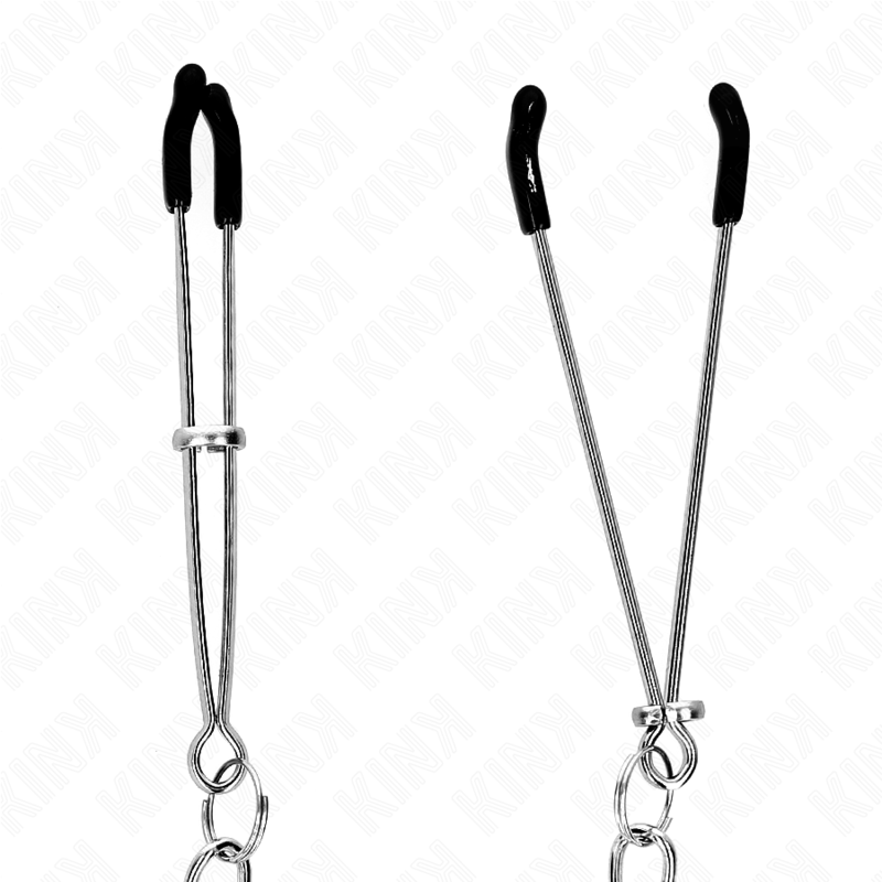 Pinces à téton fines avec chaîne épaisse 30 cm — KINK NIPPLE GRIP