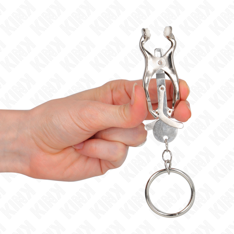 Pinces à mamelons japonaises trèfle O-ring argent — KINK NIPPLE GRIP