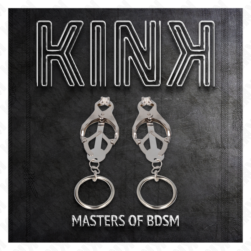 Pinces à mamelons japonaises trèfle O-ring argent — KINK NIPPLE GRIP