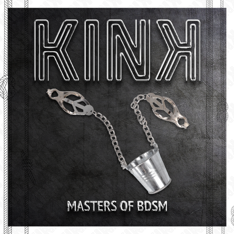 Pinces à tétons métalliques avec seau argenté — KINK NIPPLE GRIP