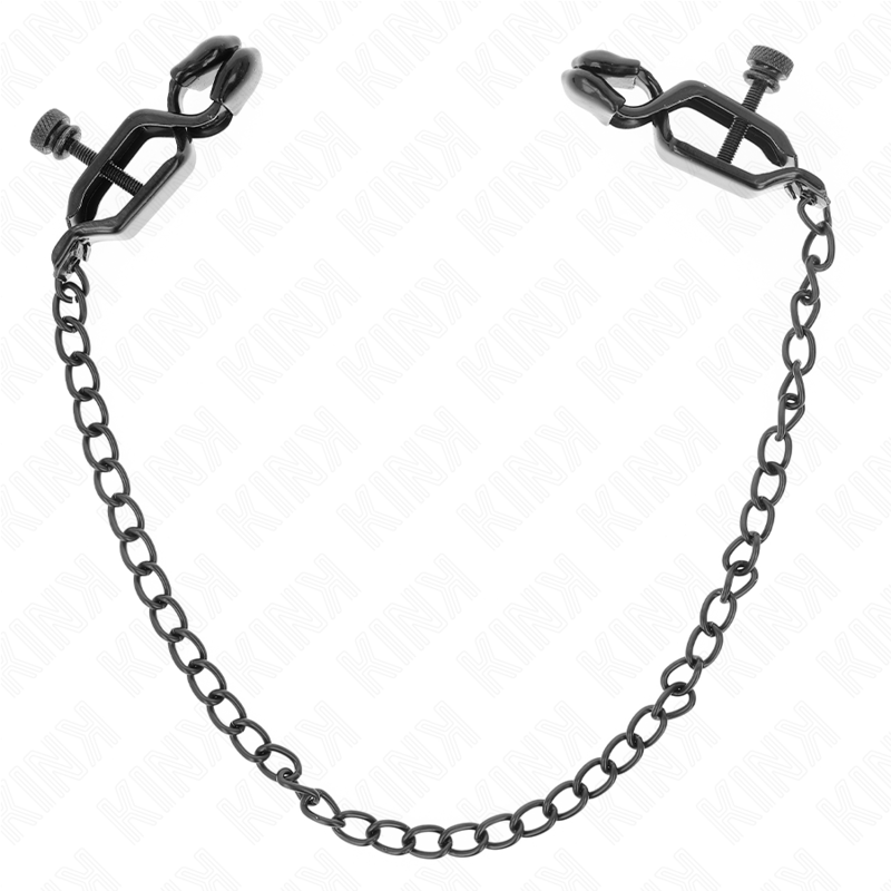 Pinces à téton chaîne plate noir 30 cm — KINK NIPPLE GRIP