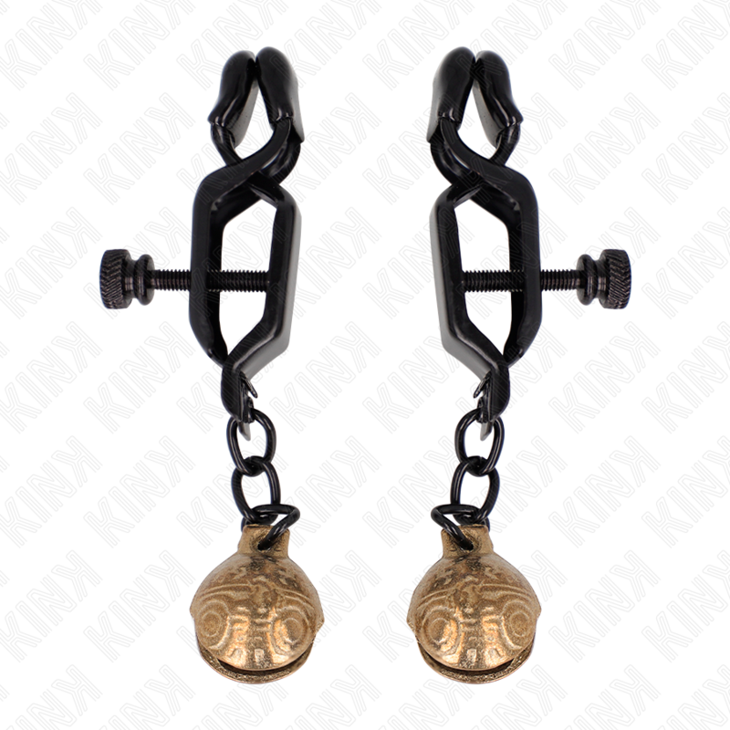 Pinces à tétons en cloche noires réglables 7 cm — KINK NIPPLE GRIP