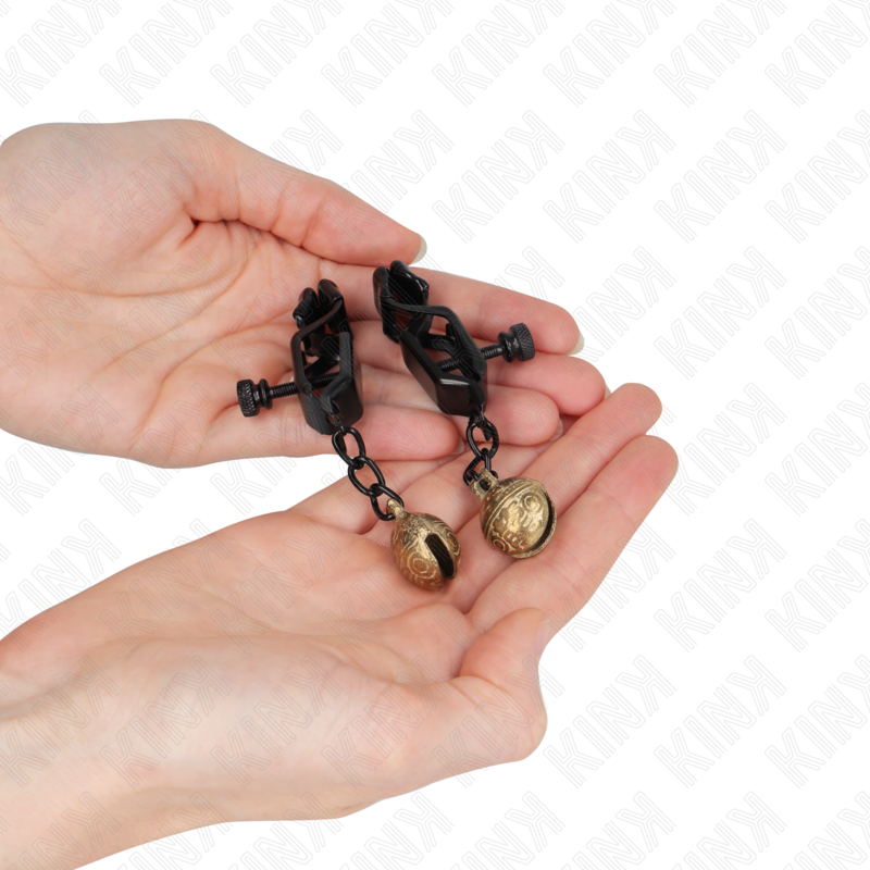 Pinces à tétons en cloche noires réglables 7 cm — KINK NIPPLE GRIP