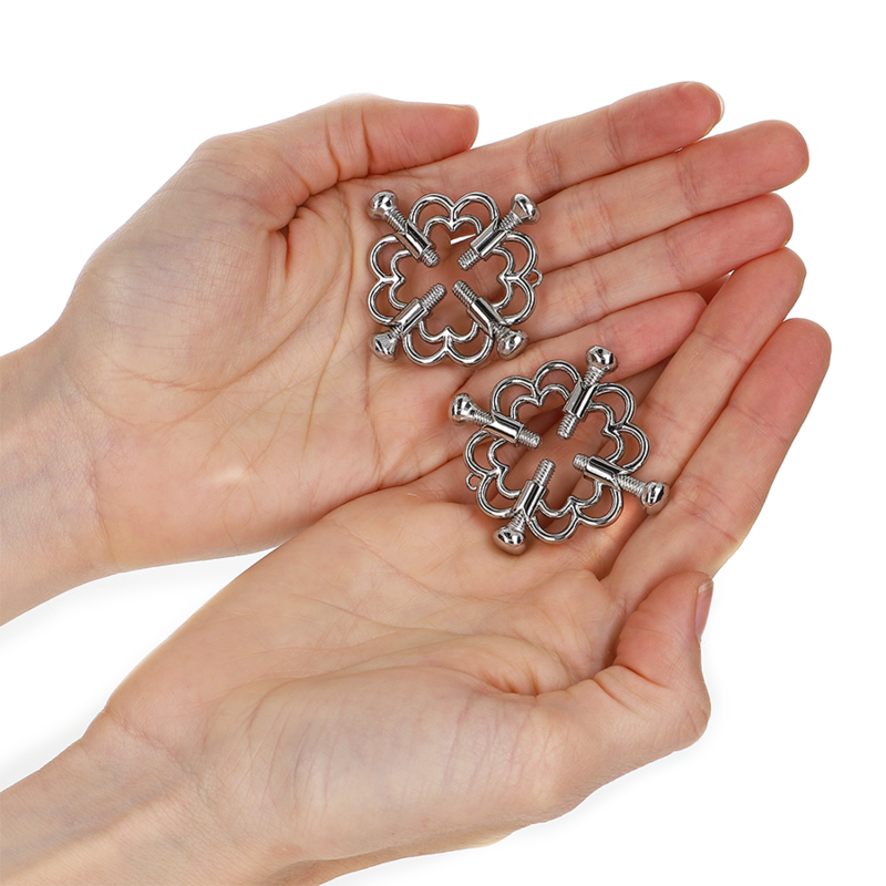 Pinces à tétons fleur en métal — KINK NIPPLE GRIP