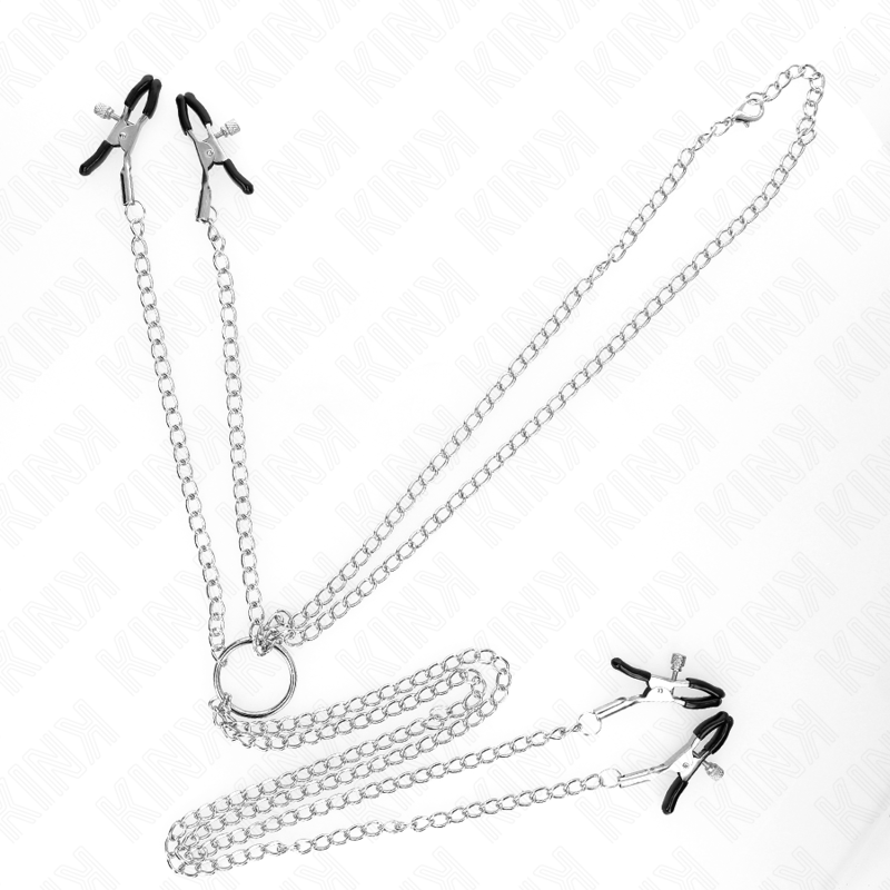 Lot de 4 pinces à mamelons et clitoris réglables argent — KINK NIPPLE GRIP