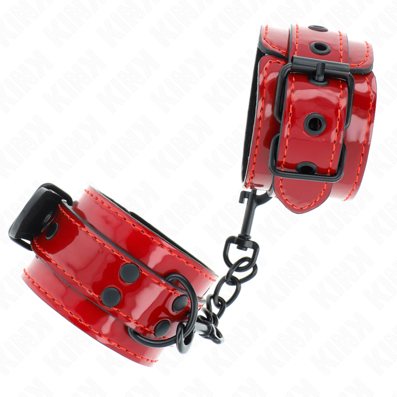 Poignets de contrainte rouge foncé 23 x 5 cm — KINK WRIST RESTRAINT