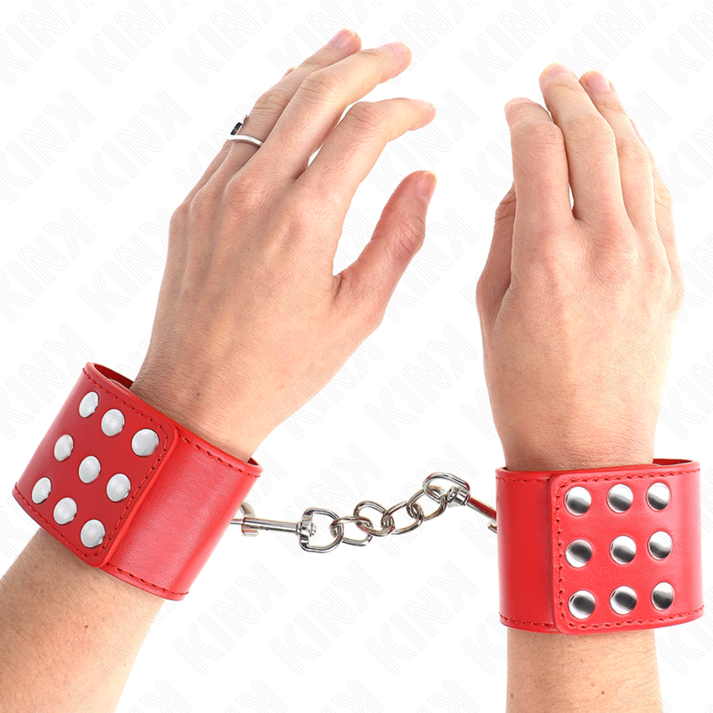 Appui-poignets réglables rouge à bouton-pression — KINK WRIST RESTRAINT