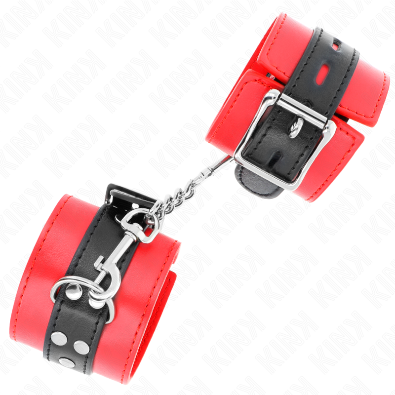 Appui-poignets rouge avec ceinture noire réglable 17-28 cm x 6 cm — KINK WRIST RESTRAINT