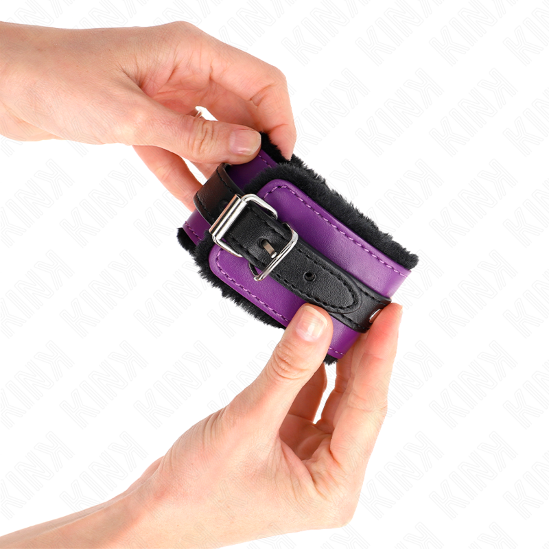 Premium Double Fur Wrist Restraints with Adjustable Strap — KINK WRIST RESTRAINT