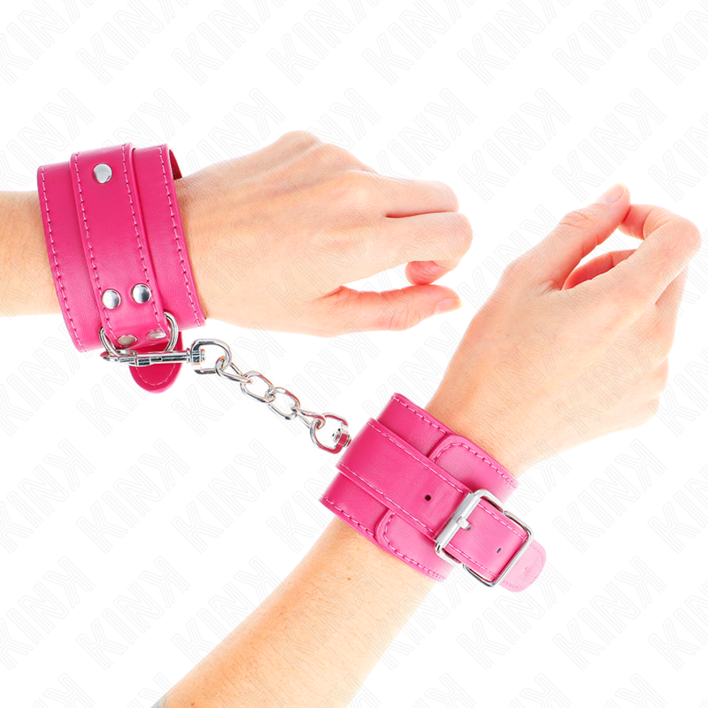 Appui-poignets réglable doublure rose framboise — KINK WRIST RESTRAINT