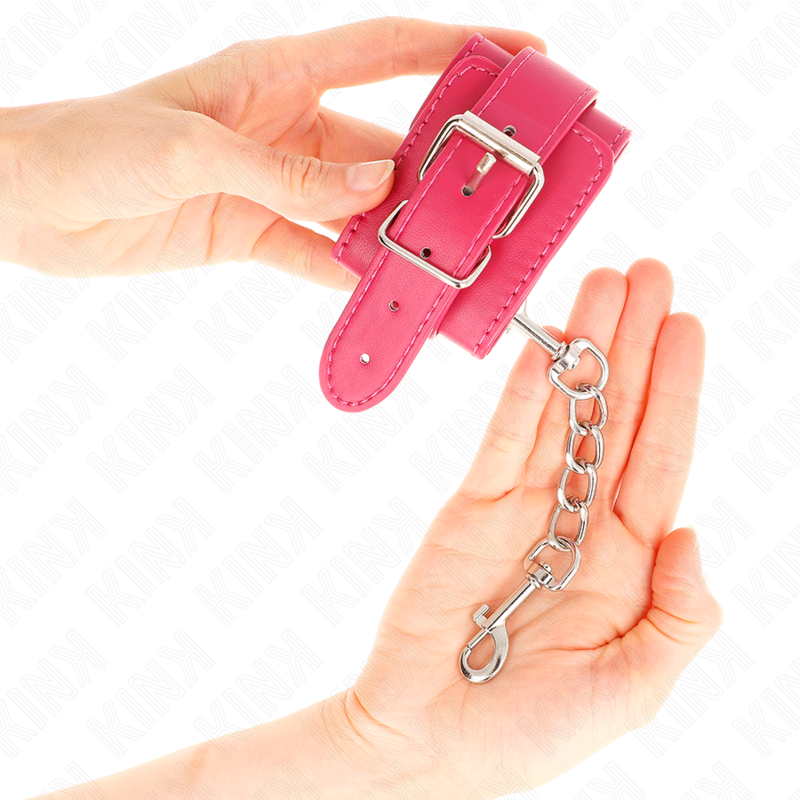 Appui-poignets réglable doublure rose framboise — KINK WRIST RESTRAINT
