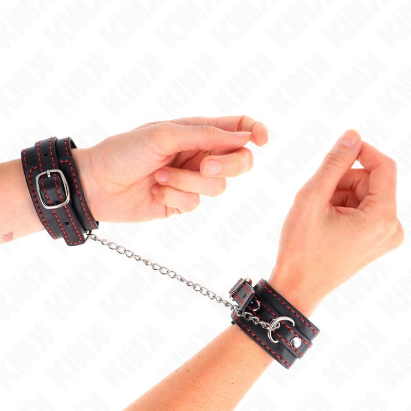 Poignets de retenue ajustables doublure rouge — KINK WRIST RESTRAINT